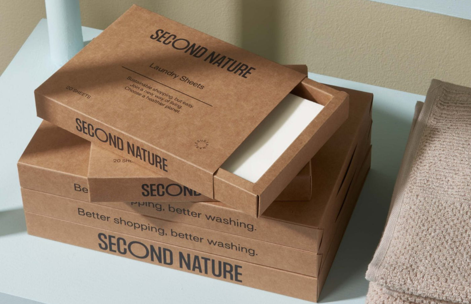 Second nature verpakkingsdoos thuis